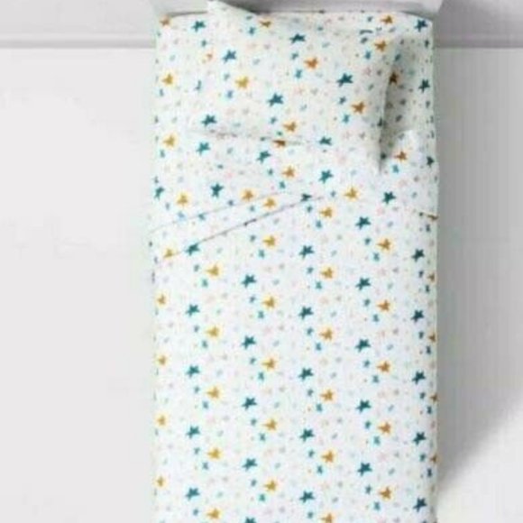 4 pc Pillowfort Stars Full Flannel Sheet Set NIP - Picture 2 of 7